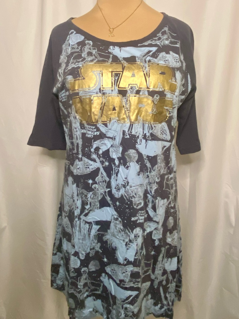 Star Wars 3/4 Sleeve Sleep/Casual Dress Size XL